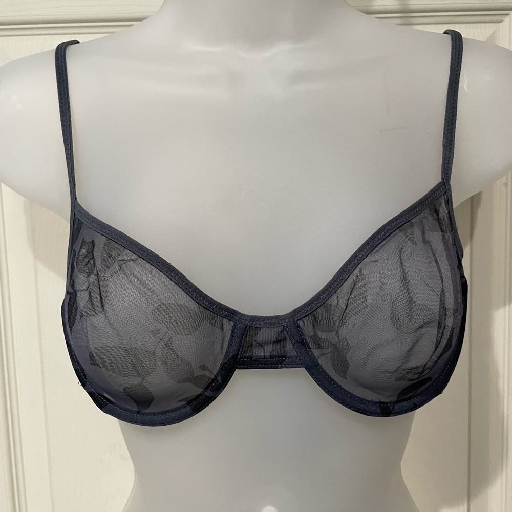 Calvin Klein Sheer Purple Underwire Bra